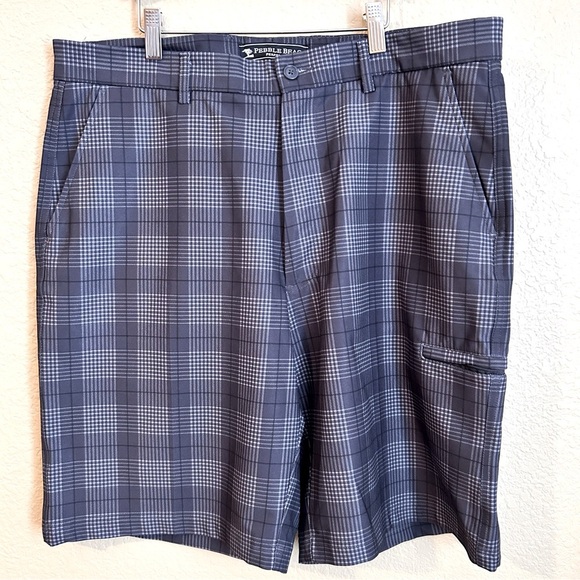 Pebble Beach Performance Plaid Shorts - Picture 2 of 5
